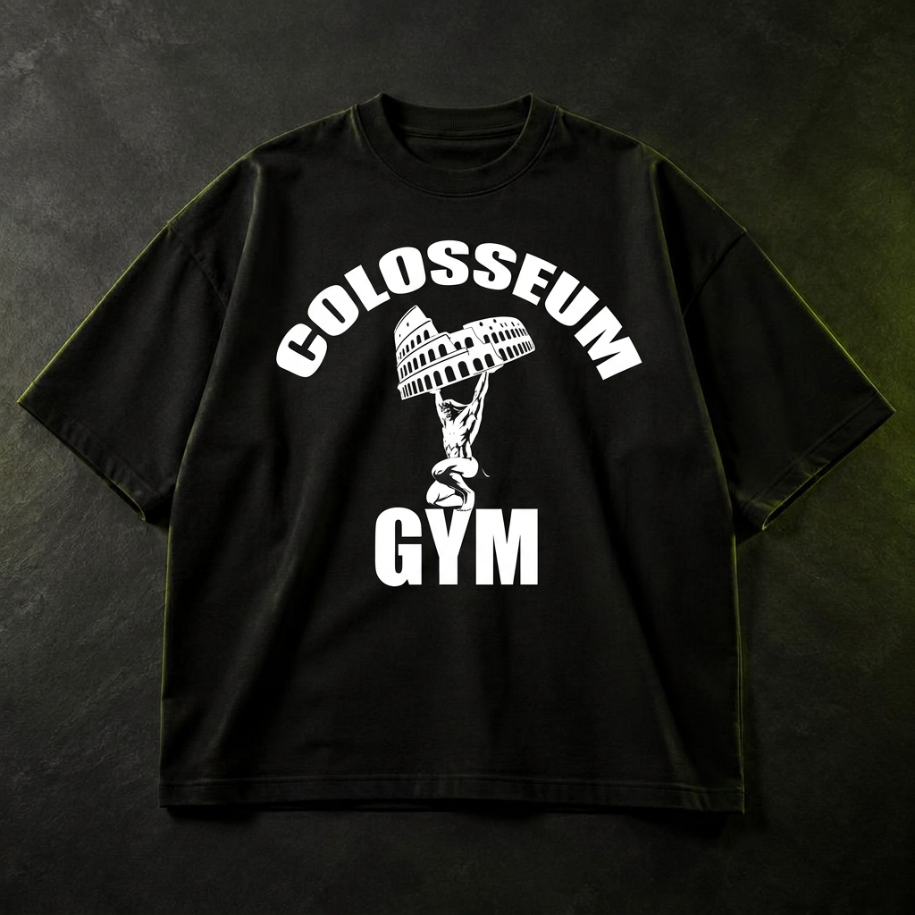 Black heavyweight oversized training t-shirt